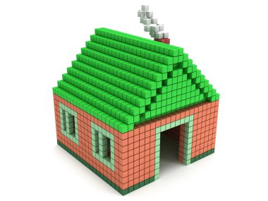 Voxels tarafından yapılmış ev