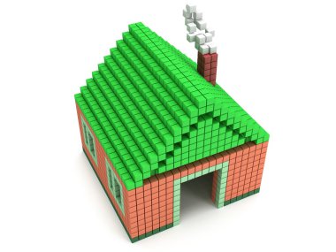 Voxels tarafından yapılmış ev