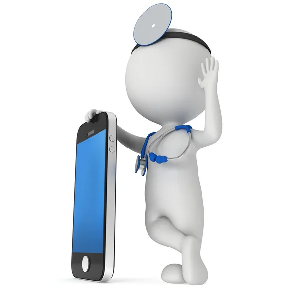 Médecin avec smartphone — Photo