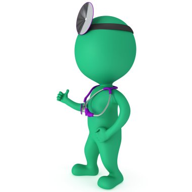 başparmak kadar gösteren doktor.