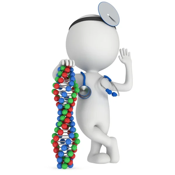 Docteur avec chaîne ADN — Photo