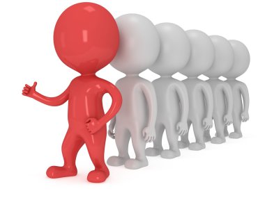 kırmızı lider başparmak gösterilmesini