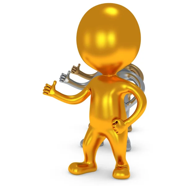 Gold Silver Bronze People showing thumbs up Stock Photo by ©newb1 75899241