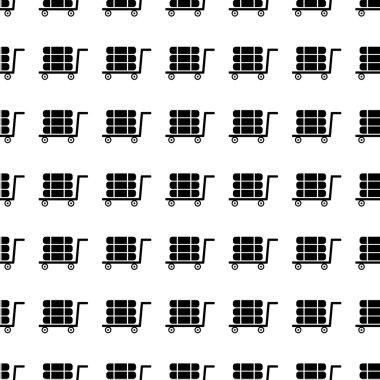 Trolley luggage seamless pattern. Vector