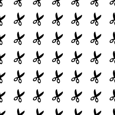 Scissors seamless pattern. Vector