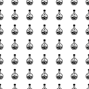 Test tube seamless pattern. Vector