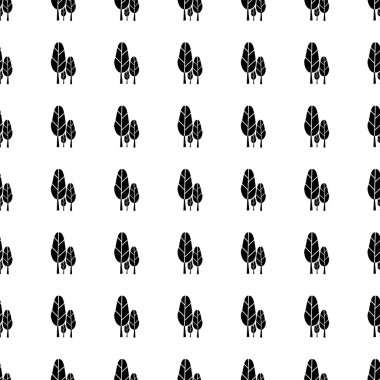 Tree seamless pattern. Vector