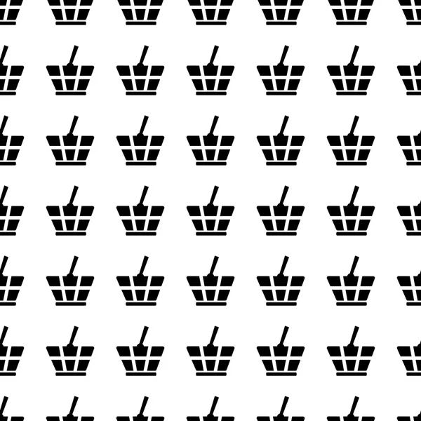 Shopping cart seamless pattern. Vector — Wektor stockowy