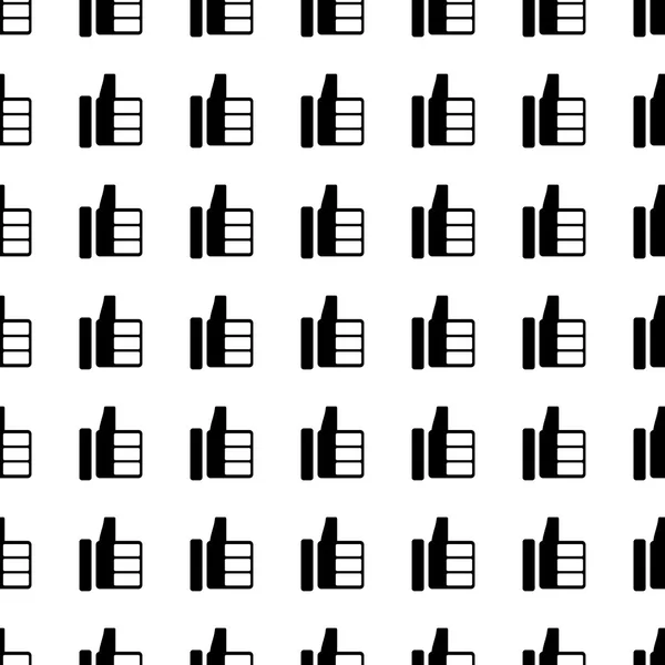 Thumbs up seamless pattern. Vector — Stok Vektör