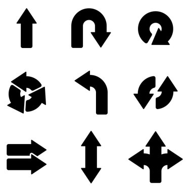 Arrows web and mobile logo icons collection.