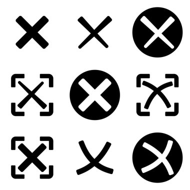 Check marks web and mobile logo icons collection