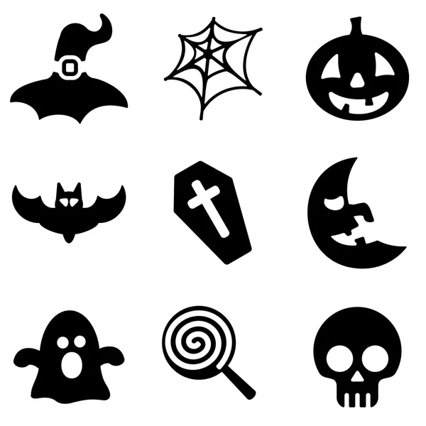 Colección de iconos de logotipo web y móvil de Halloween — Archivo Imágenes Vectoriales