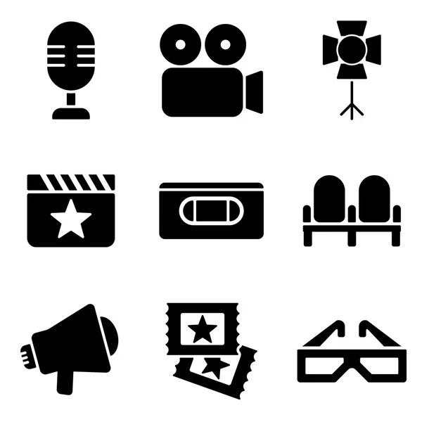 Cinema web and mobile logo icons collection — Stock Vector