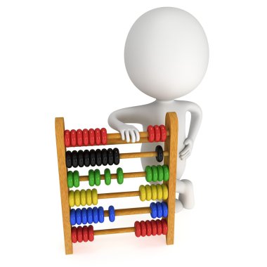 3D adamla oyuncak abacus