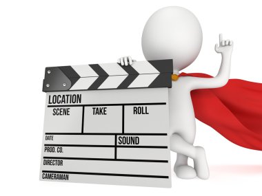 sinema Klaket ile 3D süper kahraman