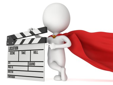 sinema Klaket ile 3D süper kahraman