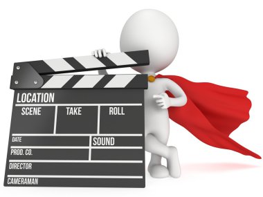sinema Klaket ile 3D süper kahraman