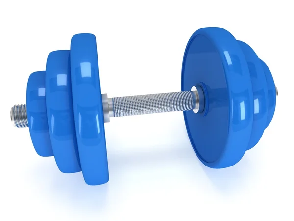 Blue Dumbbell — Fotografie, imagine de stoc