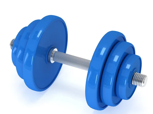 Blue Dumbbell — Fotografie, imagine de stoc