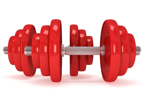 Red Dumbbells — Stock Photo, Image