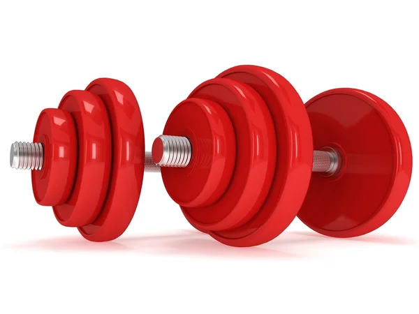 Red Dumbbells — Stock Photo, Image