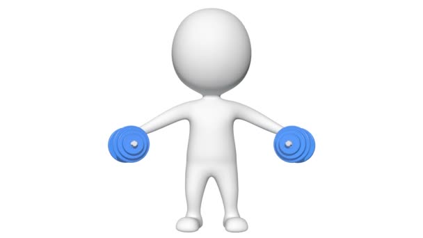 3D man lifting hand weights animation — Stock Video © newb1 #81837254 3D man lifting hand weights animation — Stock Video © newb1 #81837254
