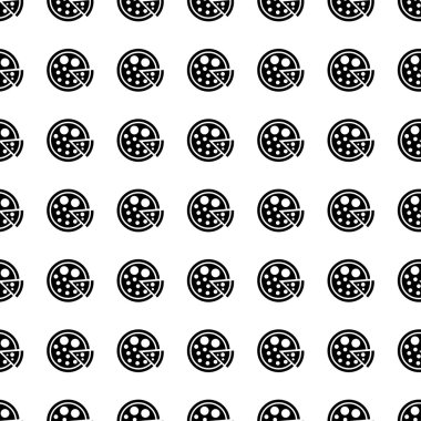 Pizza seamless modeli. Vektör