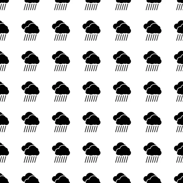 Nube y lluvia patrón sin costuras. Vector — Archivo Imágenes Vectoriales