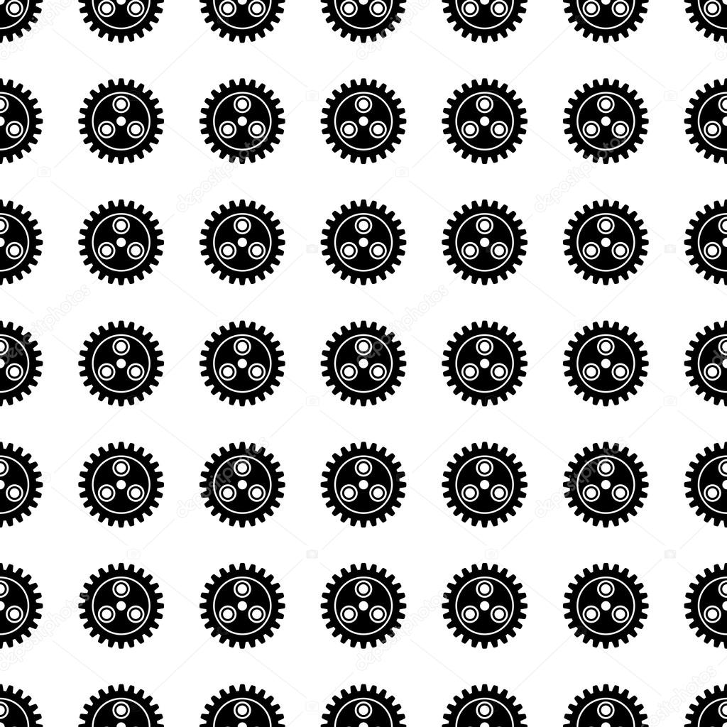 gear seamless pattern. Vector