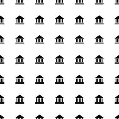 court building seamless pattern. Vector