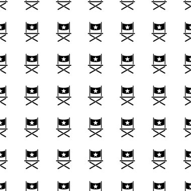 cinema chair seamless pattern. Vector