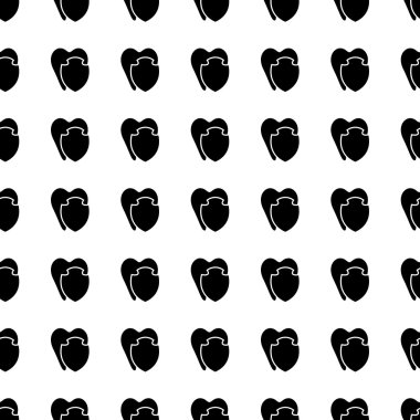 Tooth seamless pattern. Vector