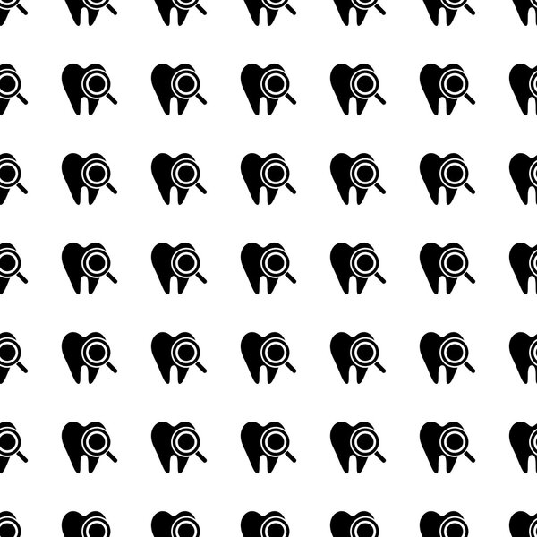 Tooth seamless pattern. Vector