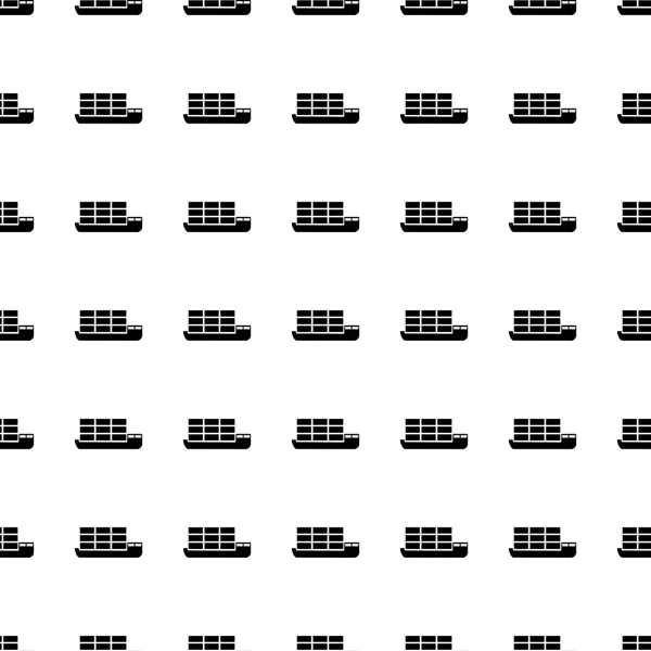 Dry cargo ship seamless pattern. Vector — Stock vektor