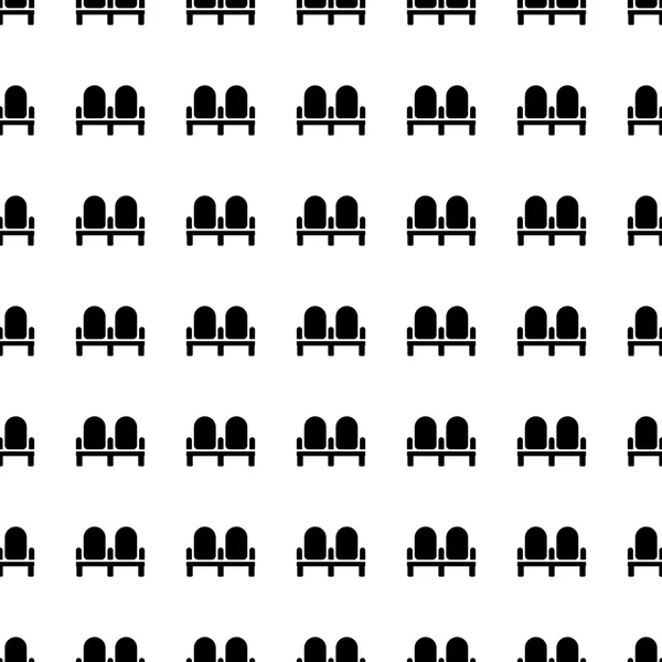 Cinema chair seamless pattern. Vector