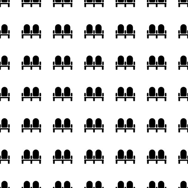 Cinema chair seamless pattern. Vector