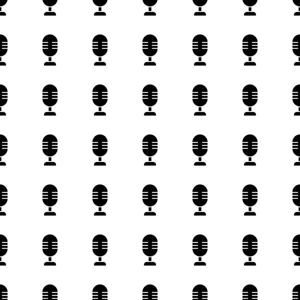 Microphone motif sans couture. Vecteur — Image vectorielle