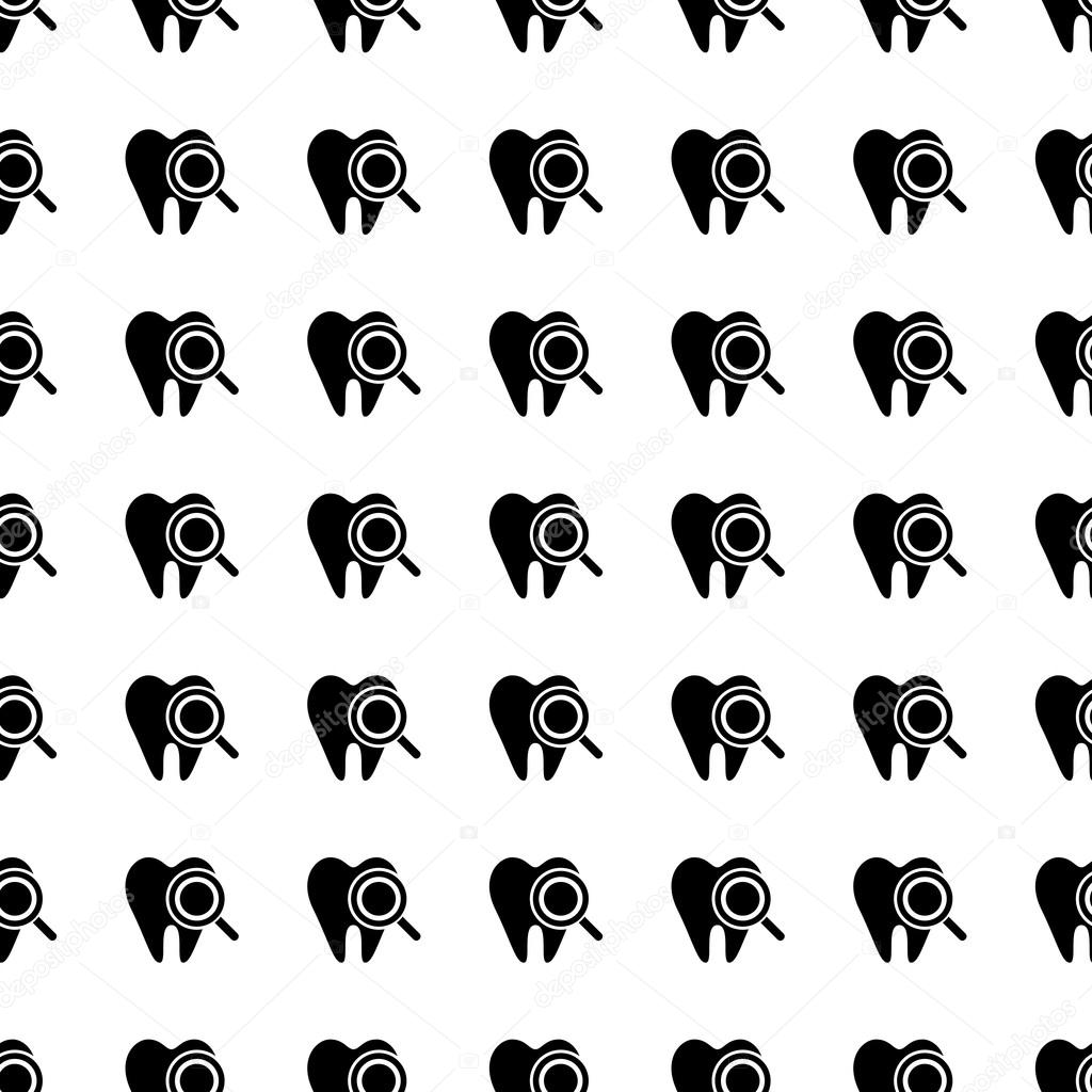 Tooth seamless pattern. Vector