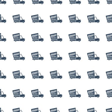 delivery van seamless pattern. Vector