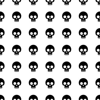skull seamless pattern. Vector