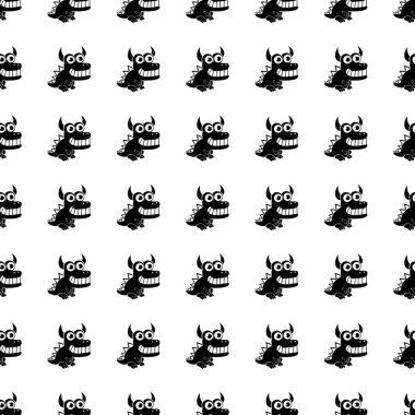 Dragon seamless pattern. Vector