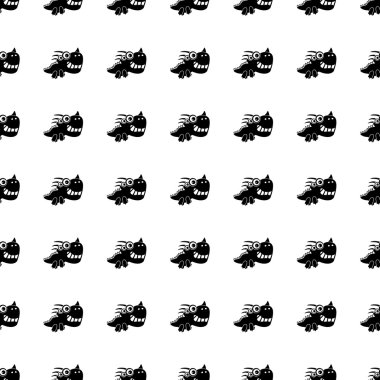 Dragon seamless pattern. Vector