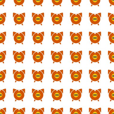piggy money bank seamless pattern. Vector