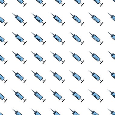 syringe seamless pattern. Vector
