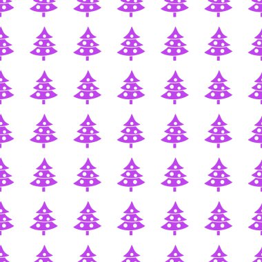 Christmas trees seamless pattern. Vector