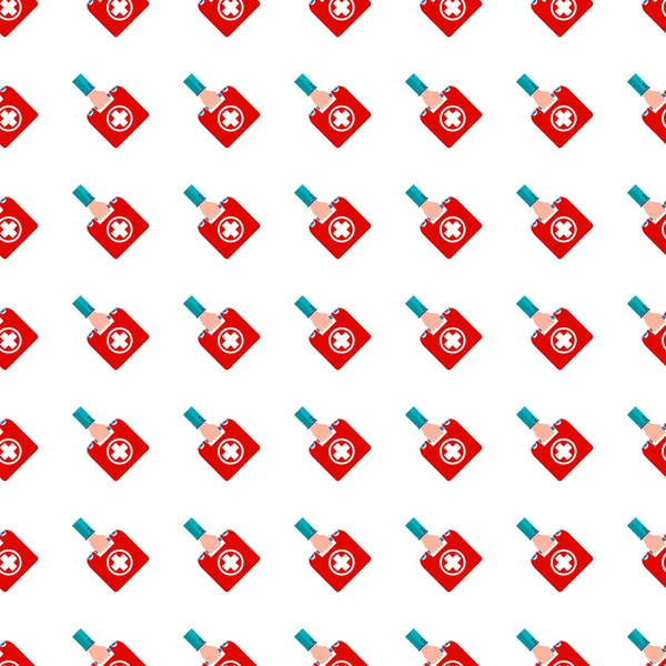 First aid seamless pattern. Vector — ストックベクタ