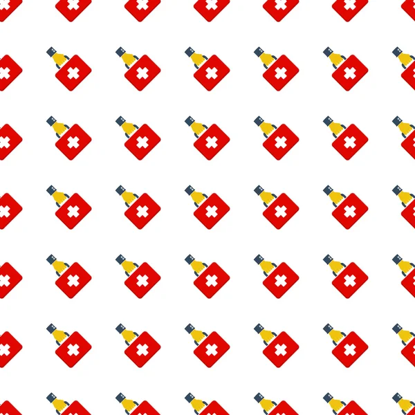 First aid seamless pattern. Vector — Stockvector