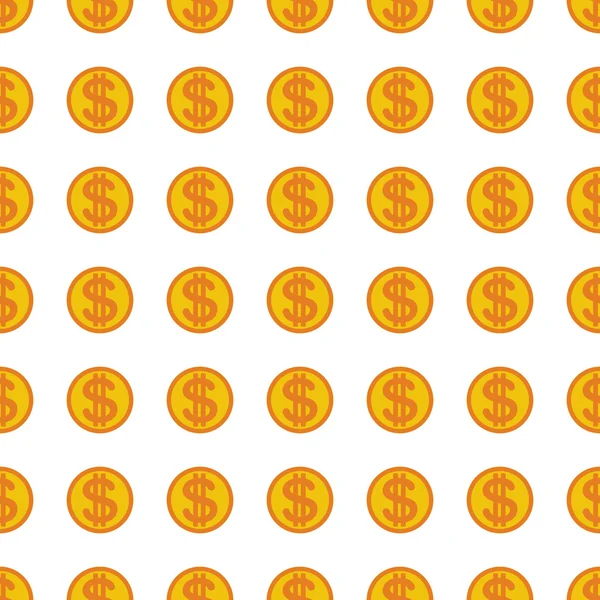 Dollars money coin seamless pattern. Vector — Wektor stockowy