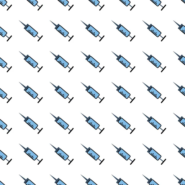 Syringe seamless pattern. Vector — Stockvector