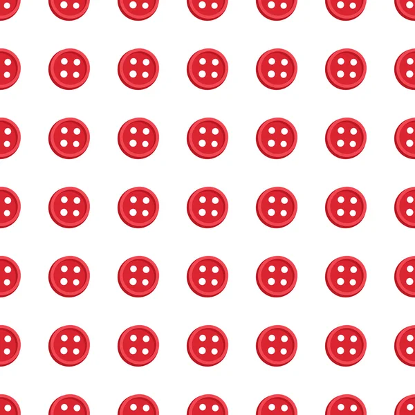 Red button seamless pattern. Vector — ストックベクタ